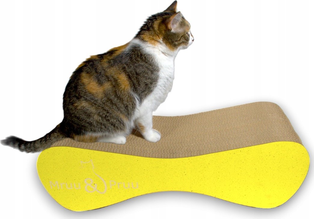 Drapak dla kota żółty duży MIMI | 70x23x24 cm | MruuPruu