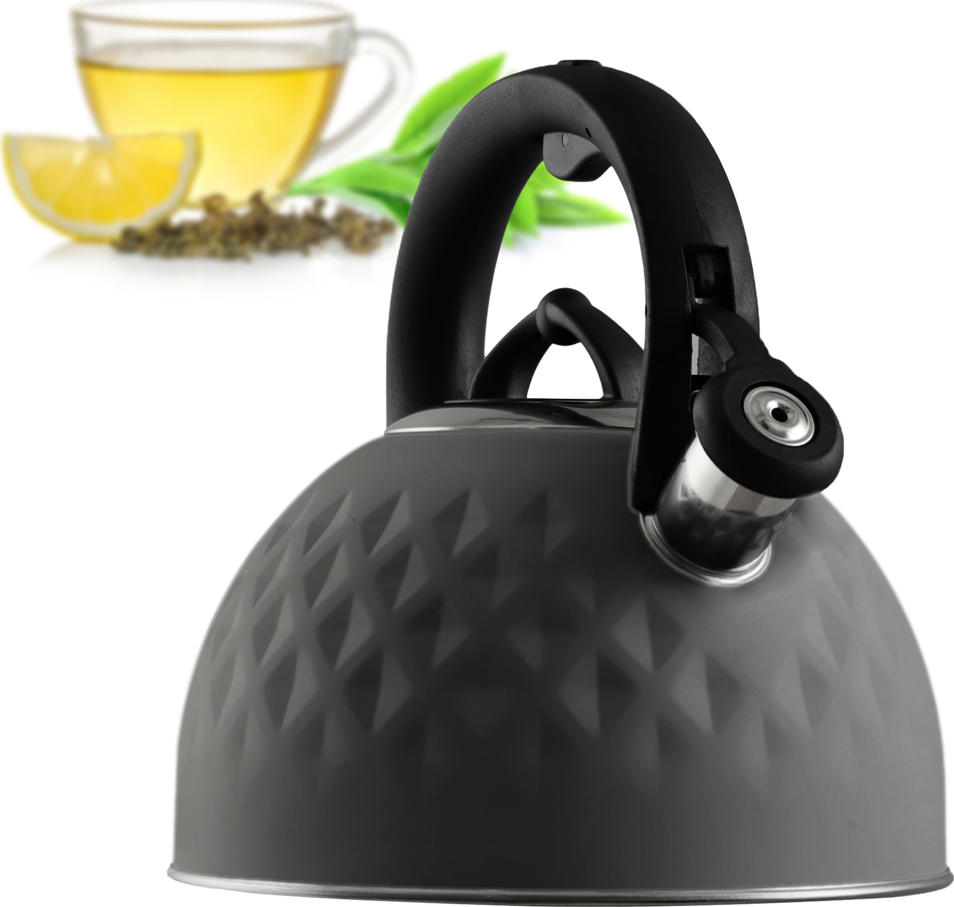 KADAX Czajnik Stalowy 2,5L indukcja Gaz Gwizdek Z Uchwytem Tradycyjny