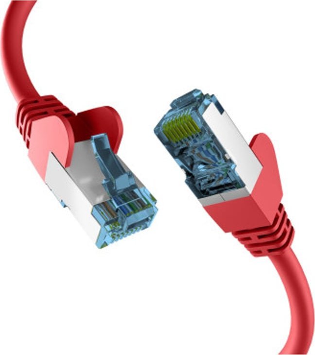 Triton M-Cab EC020200164 kabel sieciowy Czerwony 0,5 m Cat7 S/FTP (S-STP)