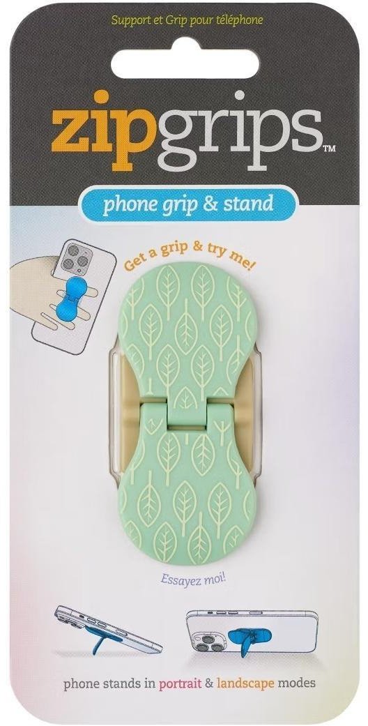 ZipGrip uchwyt na palce do telefonu Zielone liści