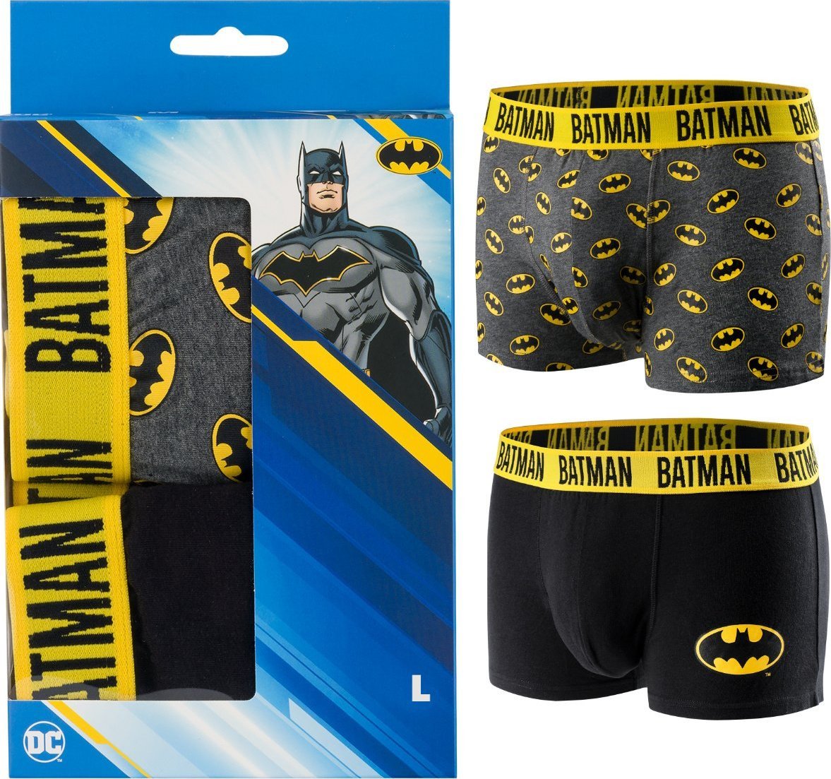 Soxo Zestaw 2x Bokserki męskie Batman idealny pomysł na prezent L