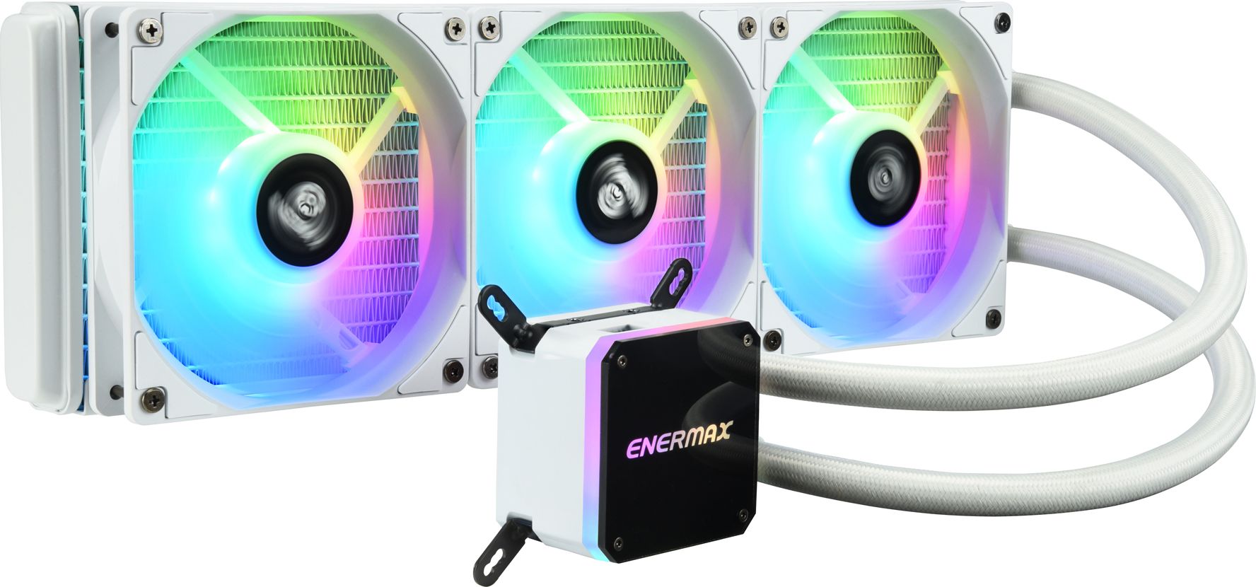 Chłodzenie wodne Enermax Liqmax III ARGB 360 Białe (ELC-LMT240-W-ARGB)