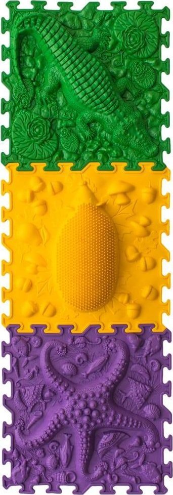 Małpiszon Mata sensoryczna Animal Trio 3 szt. 25 x 25 cm Ortonature
