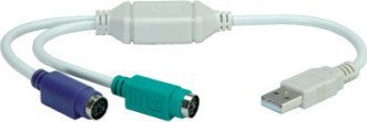 Adapter USB Value USB-A - PS/2 x2 Szary