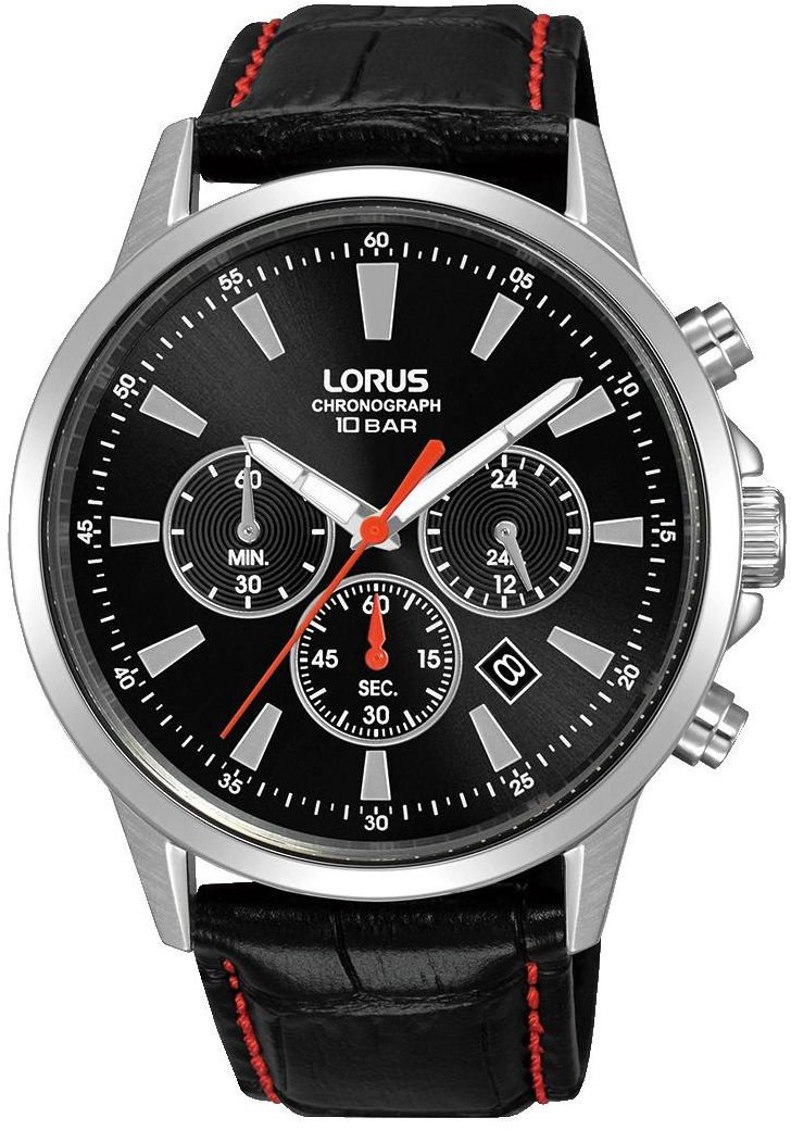 Zegarek Lorus chronograf męski RT315LX9 czarny 43 mm .