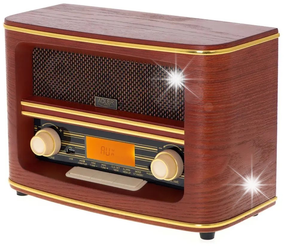 Radio Adler Radio kuchenne retro stereo bluetooth USB MP3 LCD 10W budzik