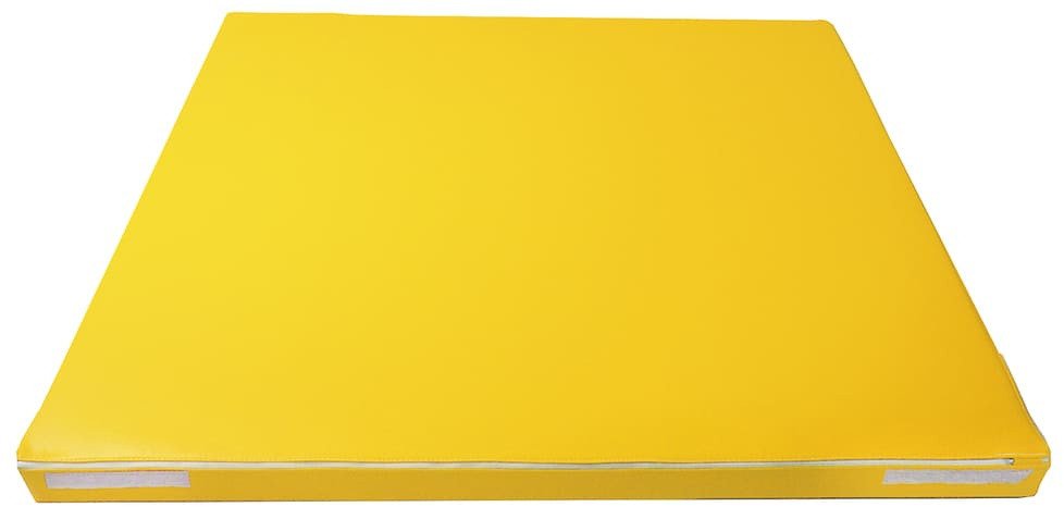 Małpiszon Materac gimnastyczny LEE 100x100x5 cm żółty składany rzepy pokrowiec