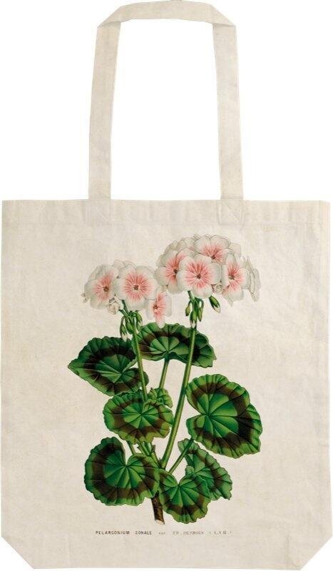 Skona Ting Torba bawełniana STBAG 94 Biała pelargonia