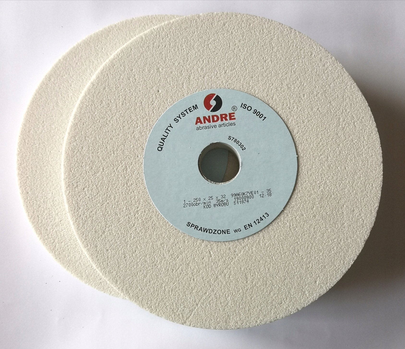 Andre ANDRE Ściernica płaska 250mm x 25mm x 32mm 99AY60K7VE01-35 Biała Typ 1