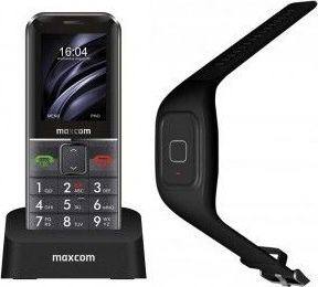 Komórkowy Maxcom MM735 Comfort + opaska SOS Czarny
