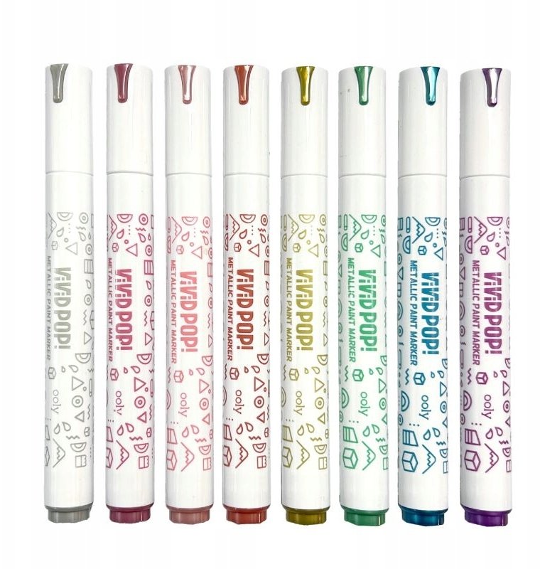 Ooly Markery Akrylowe Vivid Pop!! Metaliczne 8szt