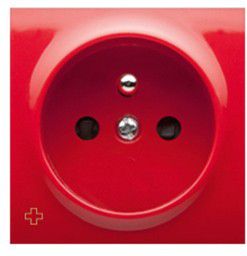 Kontakt-Simon Pokrywa gniazda pojedynczego z przesłonami antybakteryjna czerwona (DGZ1ZP/AB22)