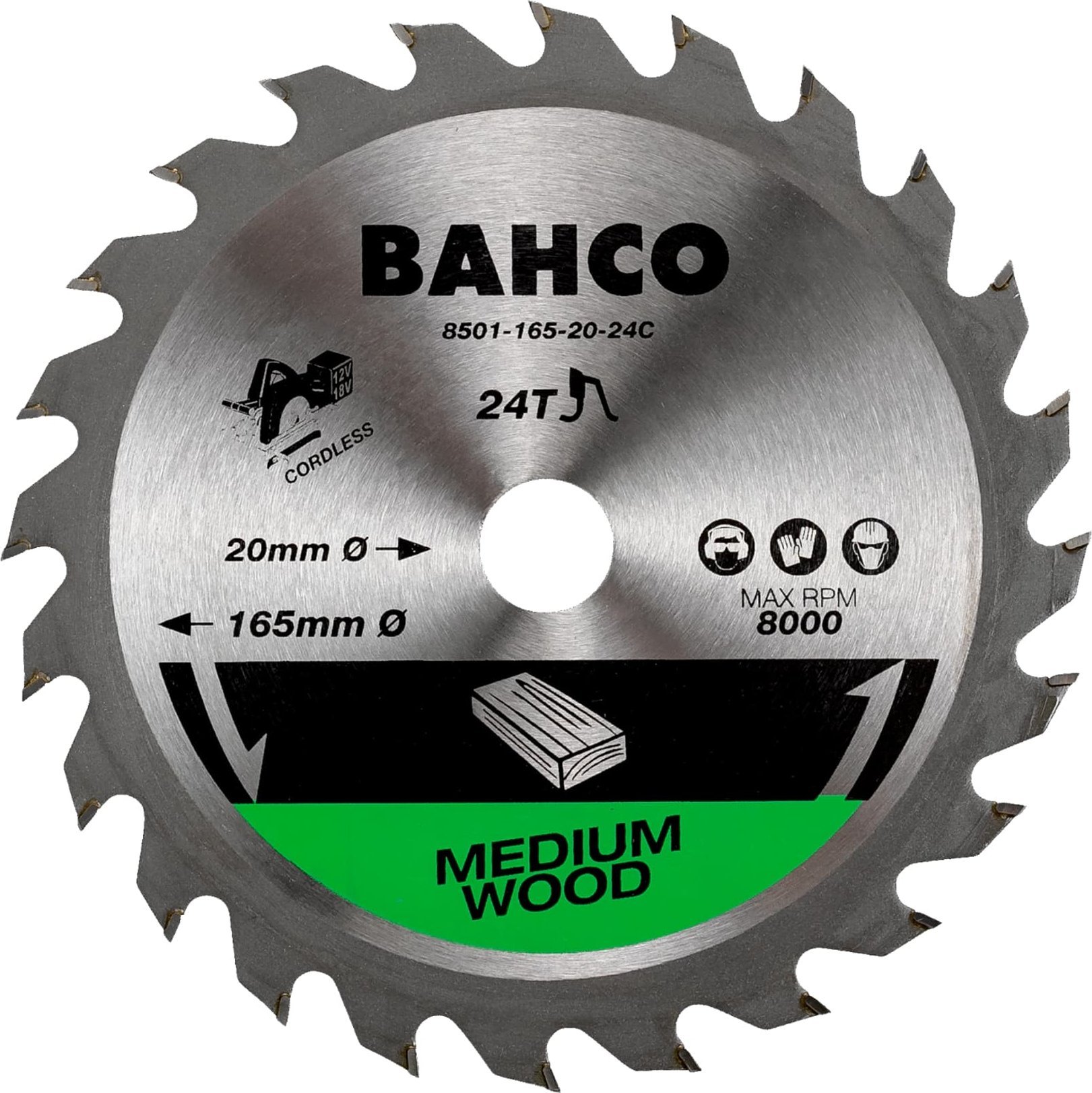Bahco Piła tarczowa 165 mm 20 mm 24Z BAHCO