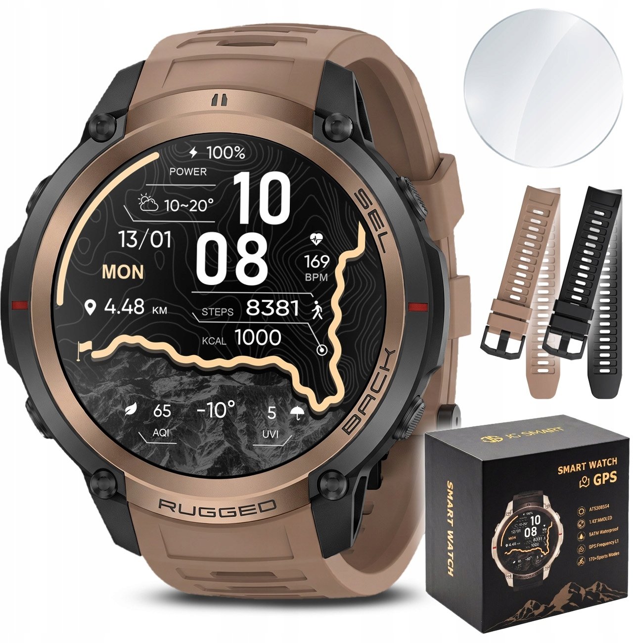 Smartwatch JG Smart DM59 Brązowy