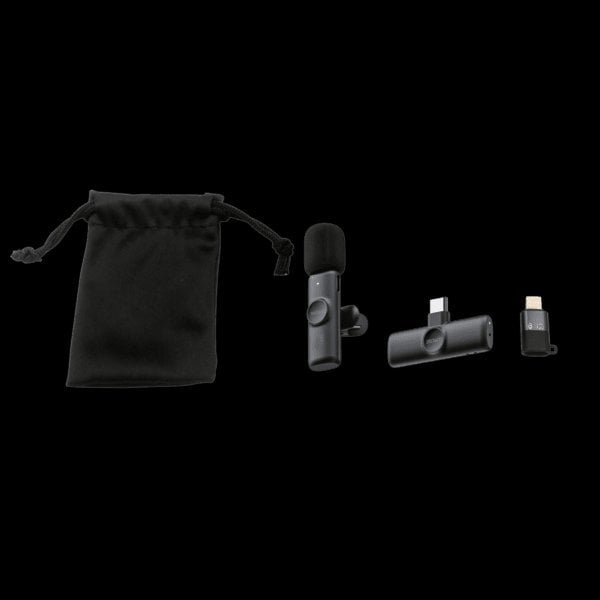 Mikrofon Deltaco Bezprzewodowy mikrofon do vloga USB-C/Lightning 1-pack VLOG-100