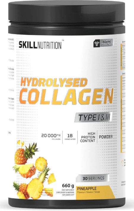 Collibre SKILL NUTRITION_Hydrolysed Collagen Type I & III suplement diety Ananas 660g