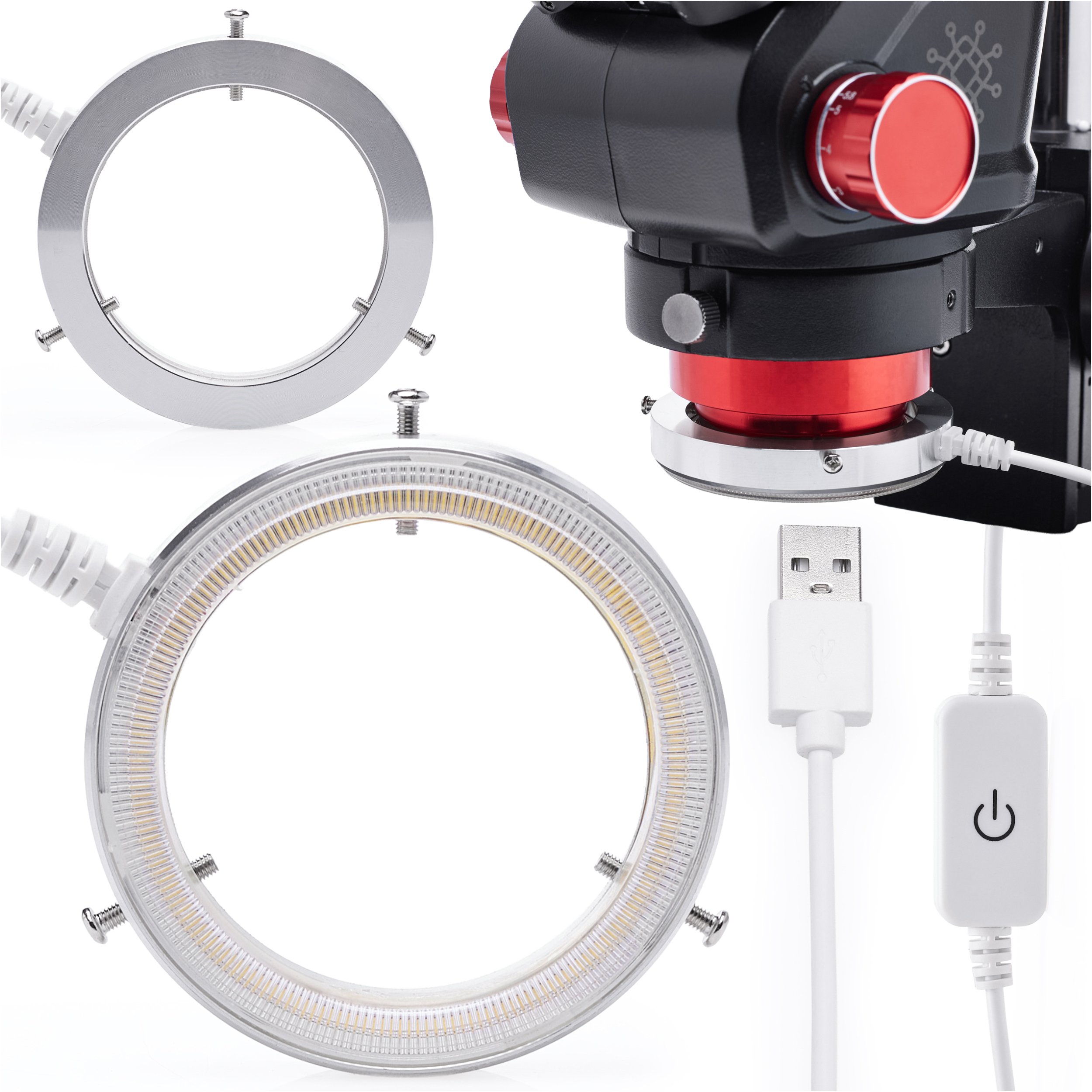 Techrebal Osprzęt oświetleniowy Regulowany oświetlacz / oświetlenie Ultra slim ring (do mikroskopu)