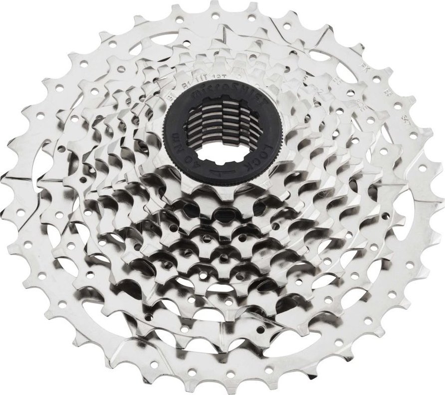 Microshift Kaseta MICROSHIFT R9/MARVO, 9.rzędowa, Stalowa, Kompatybilna z Shimano, 11-13-15-17-19-21-24-28-32, Nikiel (NEW)