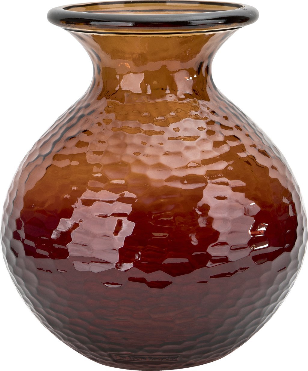 San Miguel Wazon szklany 33 cm brązowy Paradise