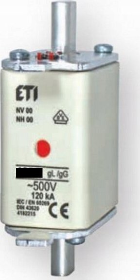 Etipo Wkładka topikowa ETI Polam NH00/WT-00 004111226 gG 40A 500V G przemysłowa zwłoczna