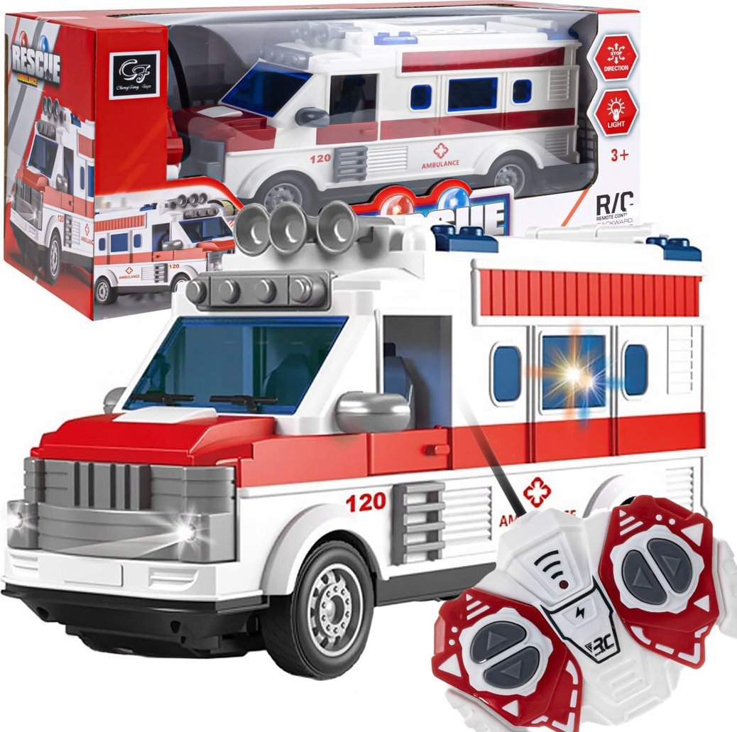 Karetka Ambulans Dla Dzieci Auto Rc Otwierane Drzwi Pogotowie Napęd + Pilot