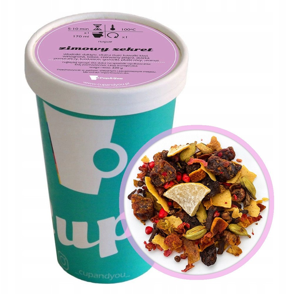 Herbata owocowa ZIMOWY SEKRET rozgrzewająca mieszanka przypraw i owoców - herbata liściasta sypana mieszanka napar susz