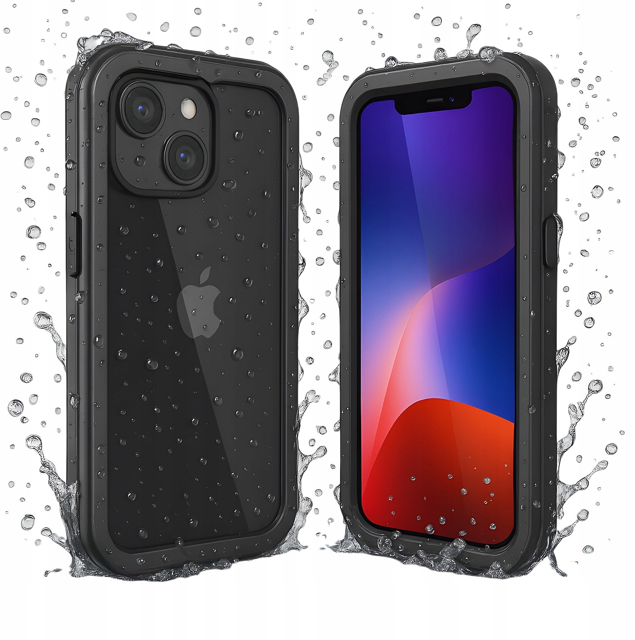 Hello Case Etui Wodoodporne do Apple iPhone 13 (Obudowa, 360, Pancerne, Czarne, Case)