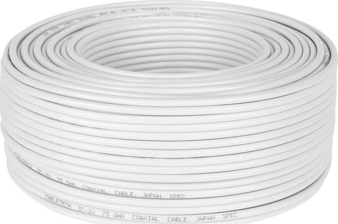 Cabletech Kabel koncentryczny 3c 2v biały