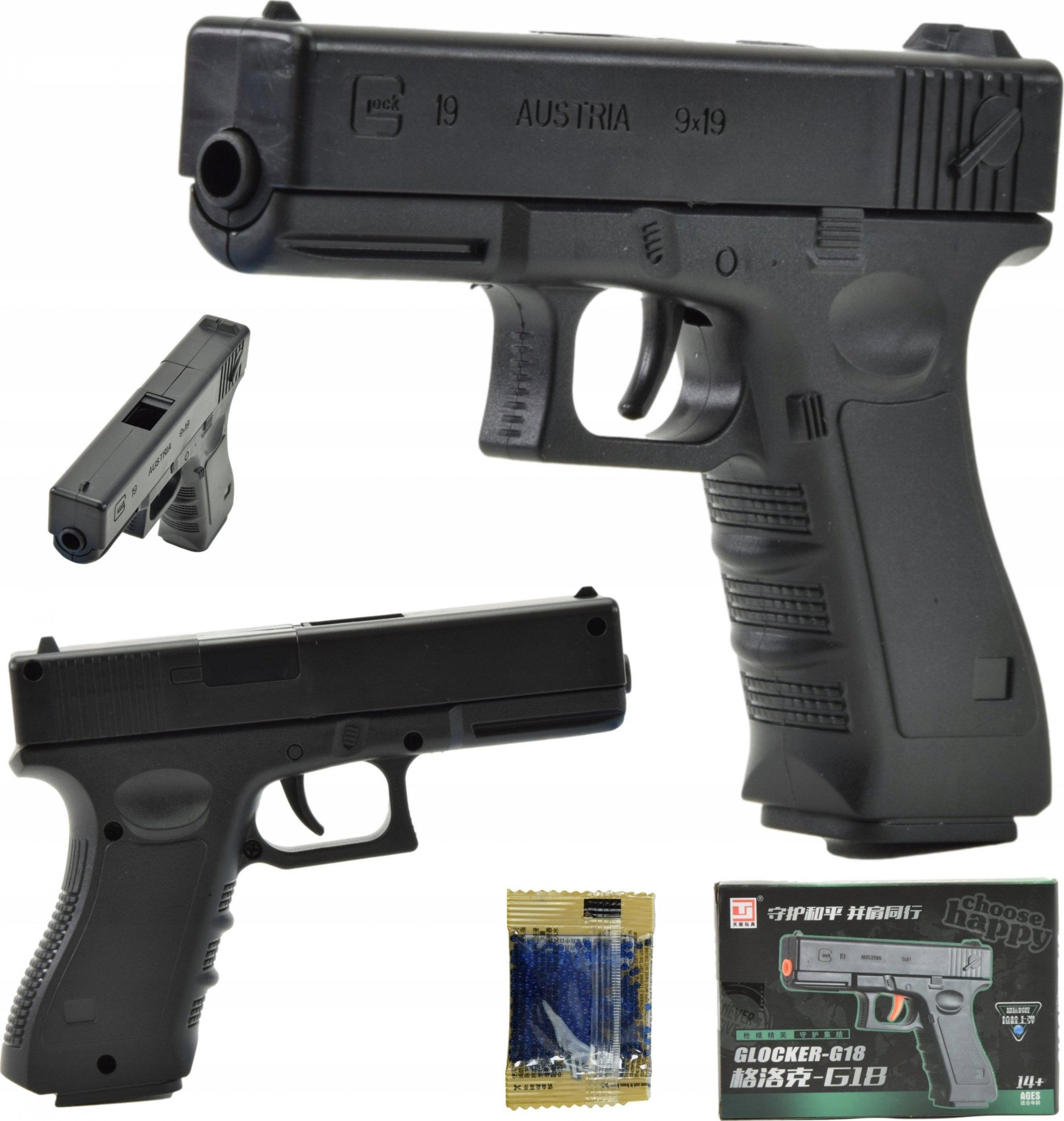 Skleplolki Mini pistolet na kulki żelowe GLOCKER-G18
