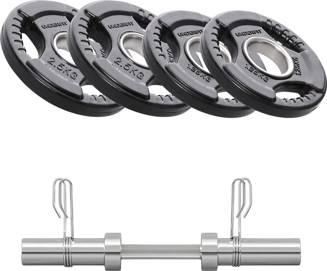 Hantla regulowana olimpijska UNDERFIT 12,5 kg gryf obciążene