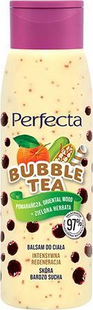 Perfecta Bubble Tea Balsam do ciała Intensywna Regeneracja - Pomarańcza,Oriental Wood i Zielona Herbata 400ml
