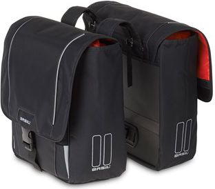 Basil Sakwa miejska podwójna SPORT DESIGN DOUBLE BAG 32L, mocowanie na paski, czarna (BAS-17581)