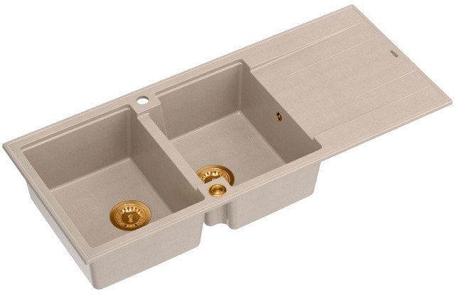 Zlewozmywak GraniteQ EVAN 121 zlewozmywak z syfonem Push To Open 2-komorowy z/o (1160x500x210; kom. ...