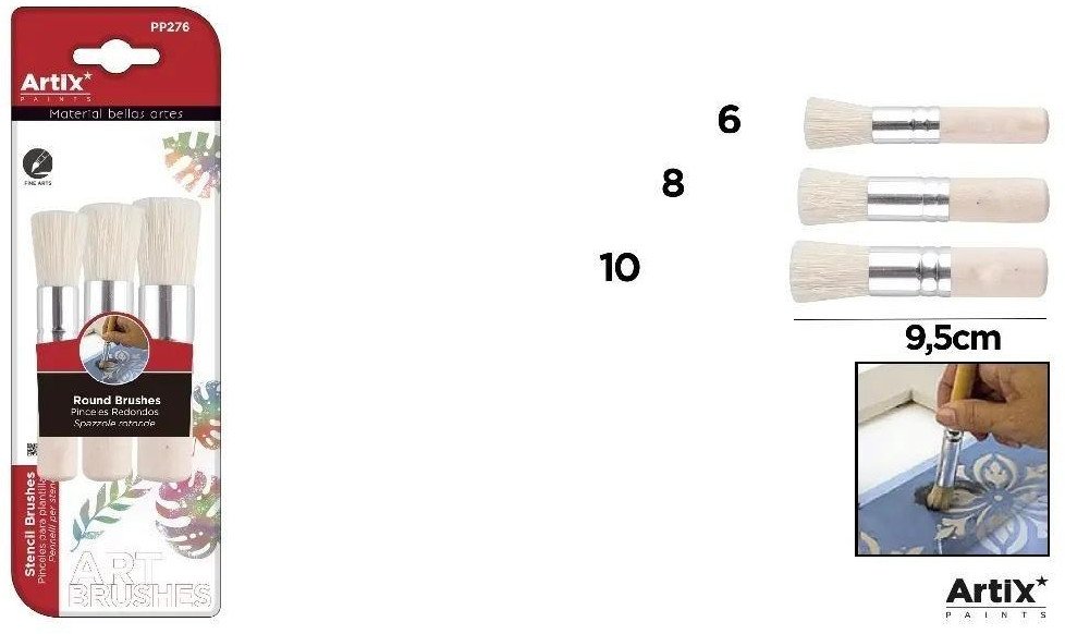 Pędzle do szablonów 3szt