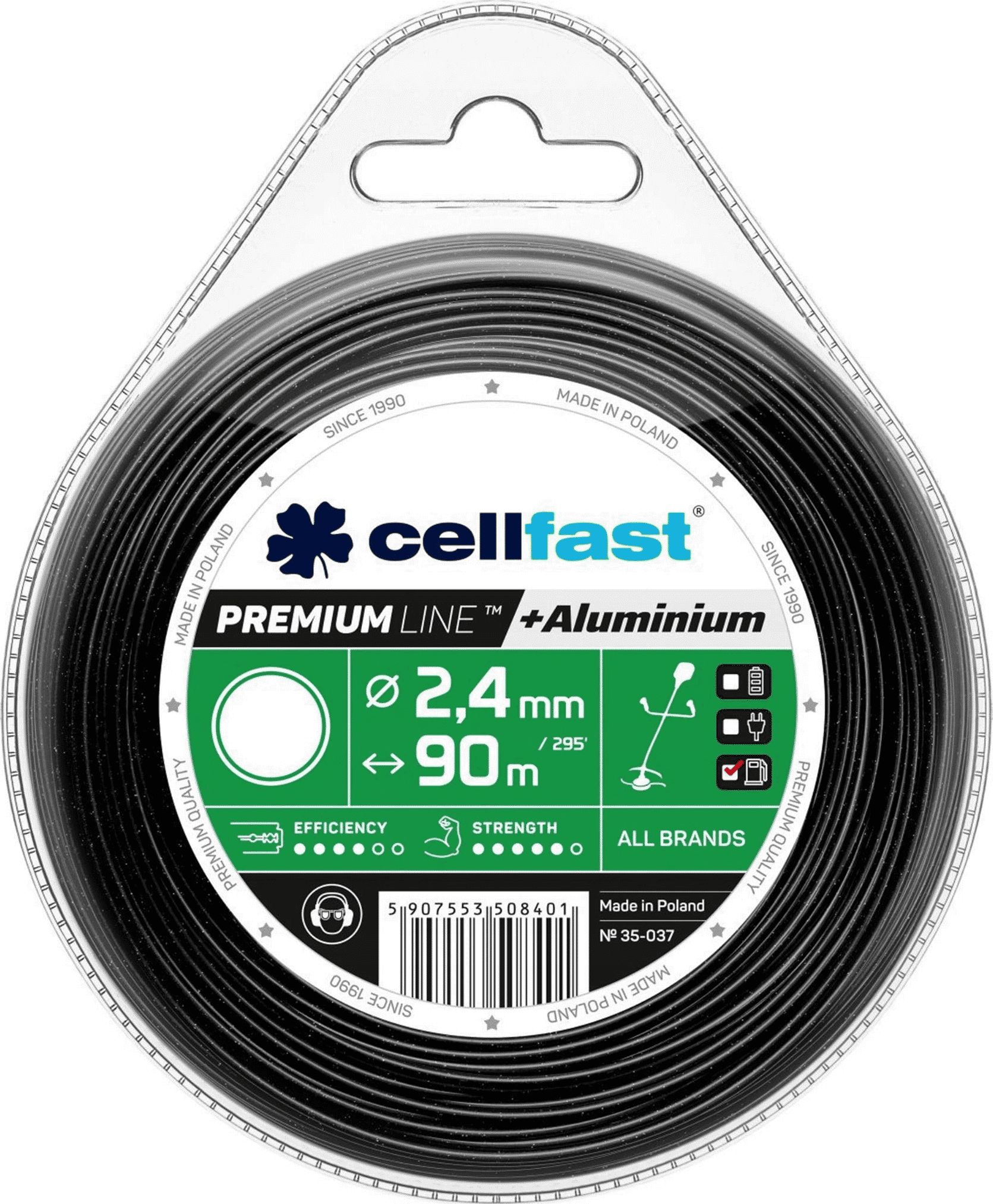 Cellfast żyłka tnąca premium 2,4mm 90m okrągła (35-037)