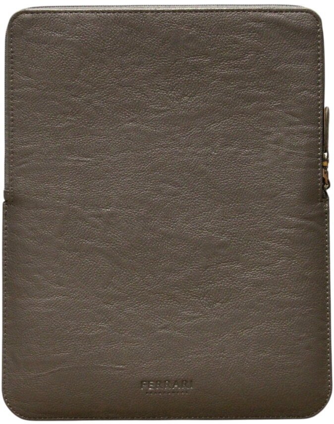 Ferrari Ferrari, Cavallino, Leather Bag, iPad Sleeve, Grey, Unisex Unisex