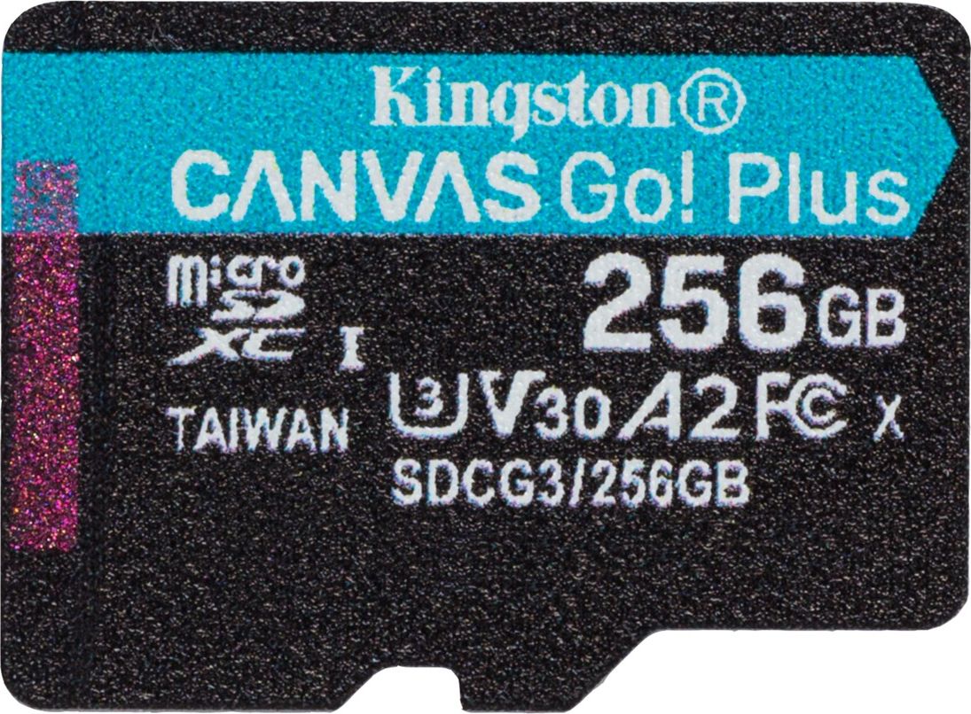 Karta Kingston Canvas Go! Plus MicroSDXC 256 GB Class 10 UHS-I/U3 A2 V30 (SDCG3/256GBSP)