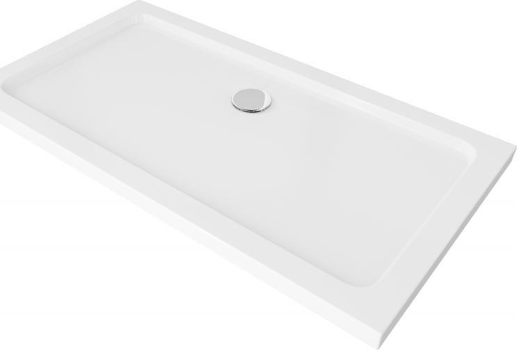 Zdjęcia - Brodzik Mexen    Flat brodzik prostokątny slim 130 x 70 cm, biały, syfo 