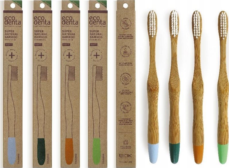 Ecodenta Bambusowa szczoteczka do zębów (medium) 1 szt.