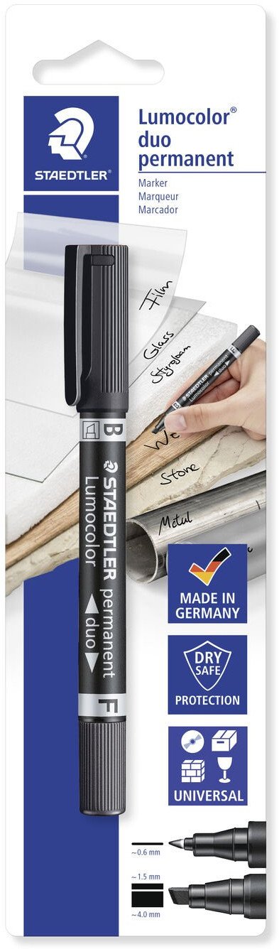 Staedtler STAEDTLER Zweispitzmarker Lumocolor permanent BK retail
