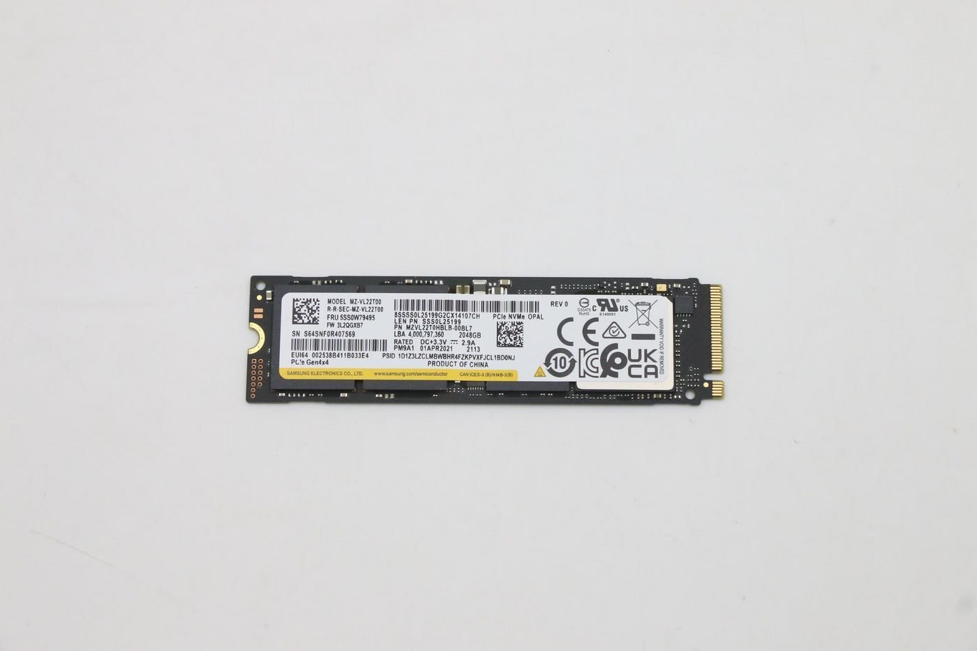 Dysk SSD Lenovo 2TB M.2 2280 PCIE 4.0 NVME (5SS0W79495)