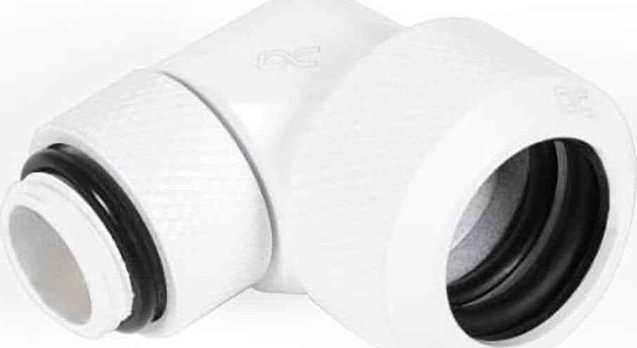 Alphacool Sople lodu Złącze 90 stopni G1/4 cal AG na 16mm AD Hardtube - obrotowe - Wei