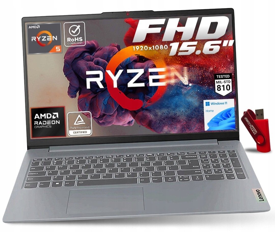 Lenovo IdeaPad Slim 3 Ryzen 5 7520U / 16 GB / 256 GB / W11 (82XQ00L6GE)