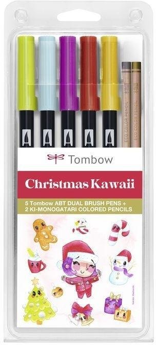 Tombow Flamastry dwustronne X-Mas 6szt
