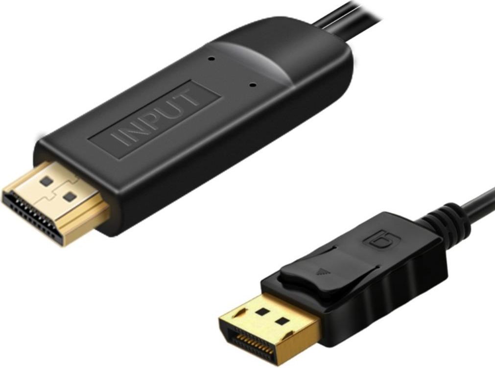 Фото - Кабель PremiumCord Kabel  DisplayPort - HDMI 2m czarny  (kportad21)