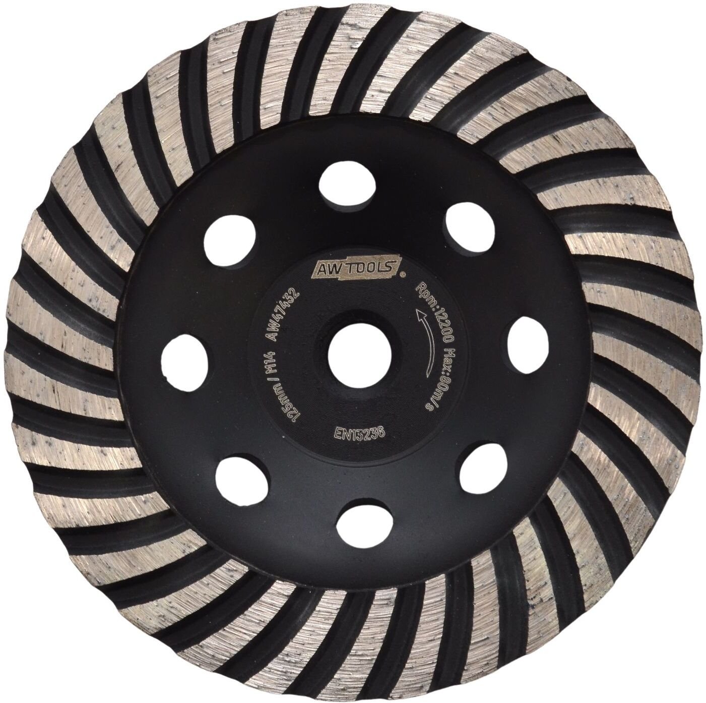 AWTools AWTOOLS TARCZA DIAMENTOWA DO SZLIFOWANIA BETONU TURBO M14 / 125mm