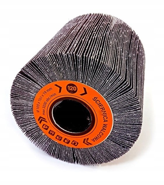 Glob Ściernica walcowa listkowa z płótna 100x100x19mm do zestawów ALU Satyniarka