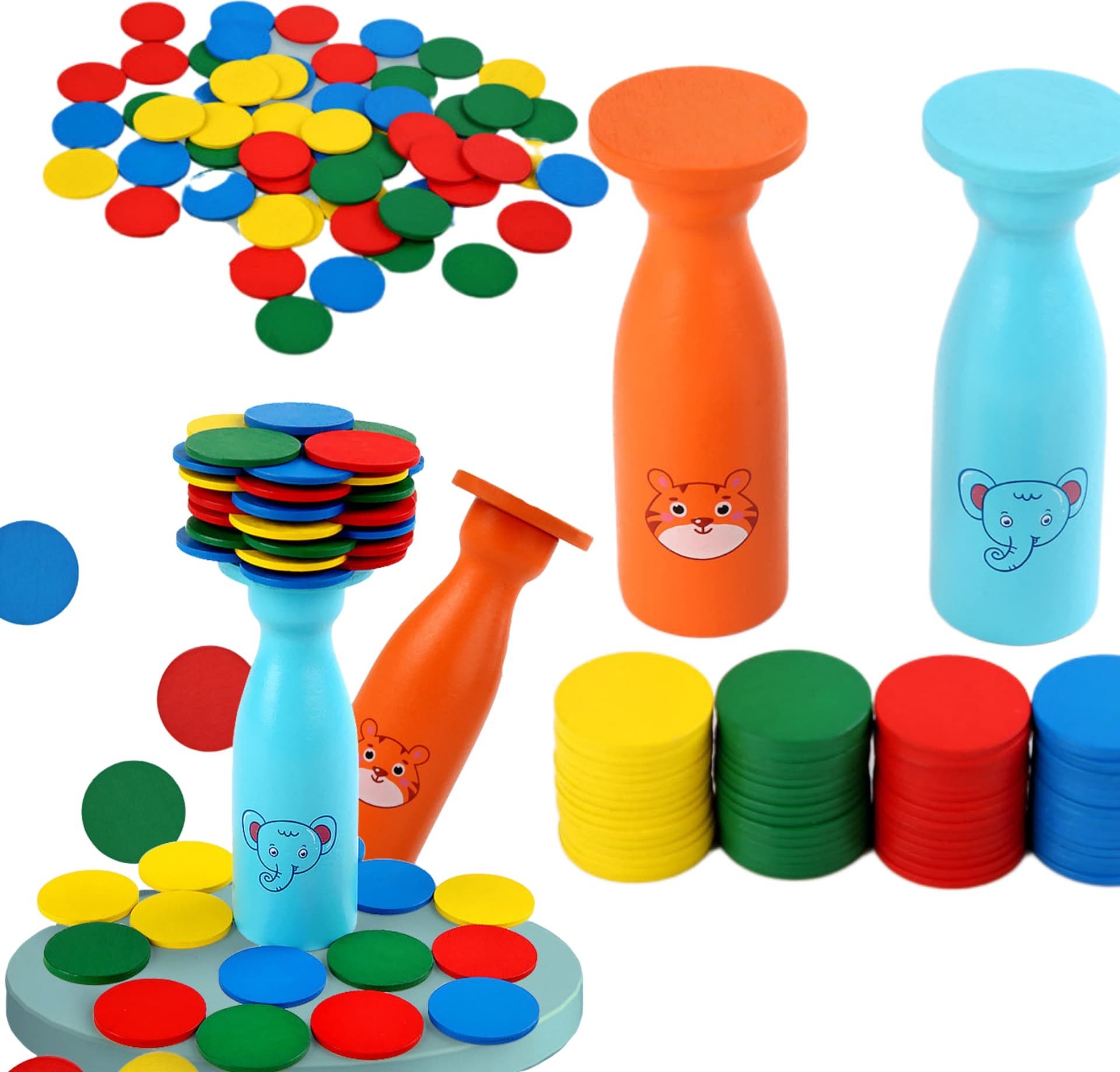 ProNice DREWNIANA WIEŻA TRENING MÓZGU NAUKA LOGICZNEGO MYŚLENIA KONCENTRACJA