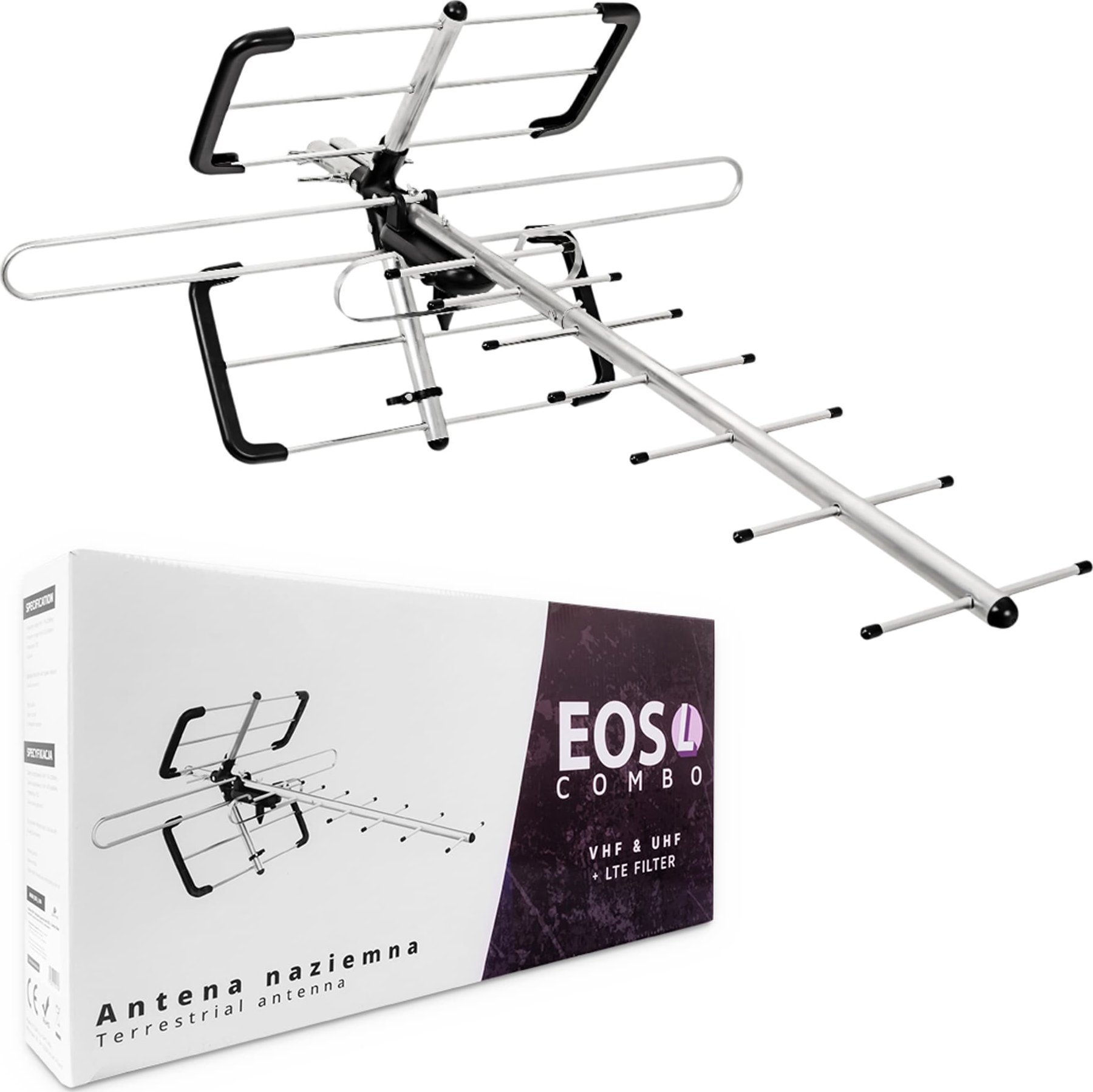 Фото - ТВ-антена Spacetronik Antena RTV Antena DVB-T2 EOS PRO Combo White