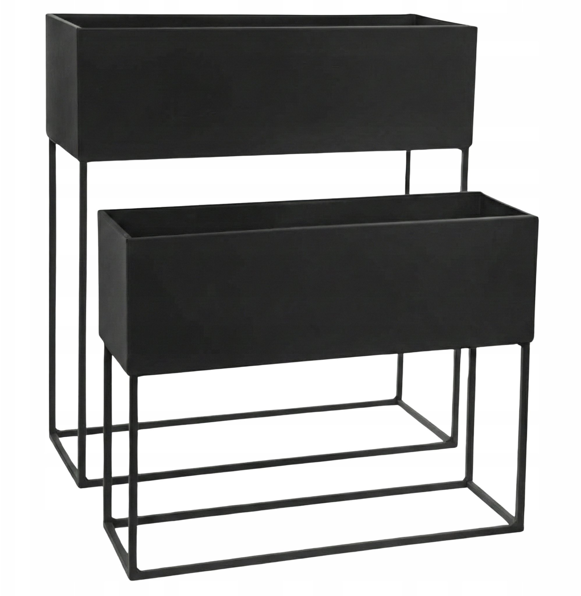 Edaxo Kwietniki loft metalowe podłużne TINO, 2 stojaki